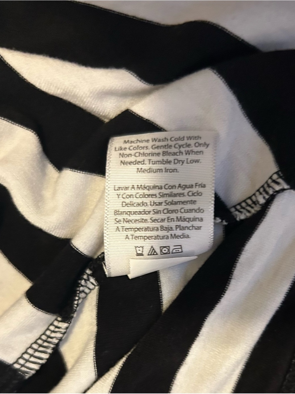 Striped Black & White Sleeveless Mini Dress - Picture 10 of 10